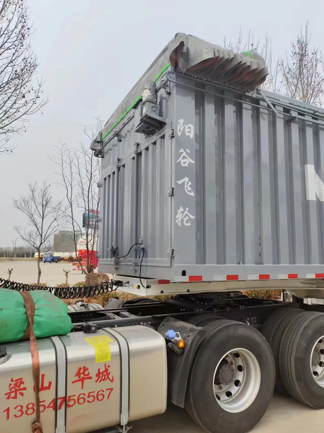 Made in China 3 axis cheap price skeleton dump container trailer sand gravel carrier factory custom origin sales