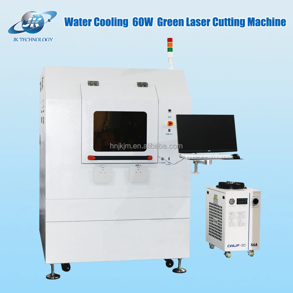60W green laser cutting machine for PCB FPC LGA with CCD camera visual locating system vacuum suction system