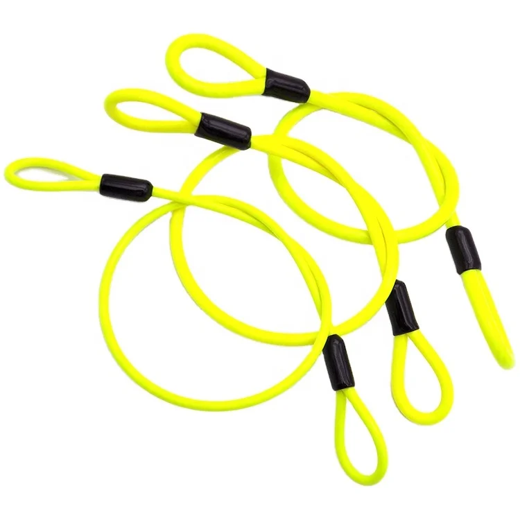 Quality assurance Heavy Duty Loop End Cable Braided Stainless Steel PVC Coated Safety Wire Rope for Outdoor Travel Home Hanging