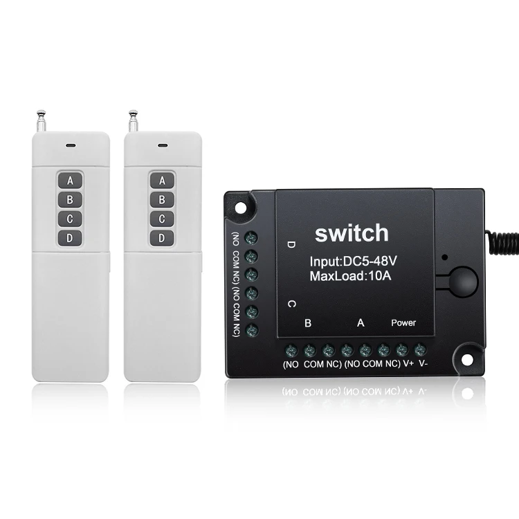 433mhz 4 channel dc 24v 4 relays rf remote control 1km long range wireless remote controller 12v wireless remote control switch