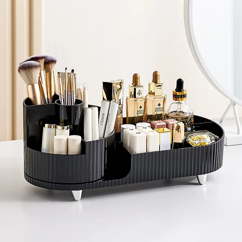 2023 New Luxury Desktop Plastic Dressing Case,Plastic Desk Cosmetic Storage Bin Makeup Organizer Box Container