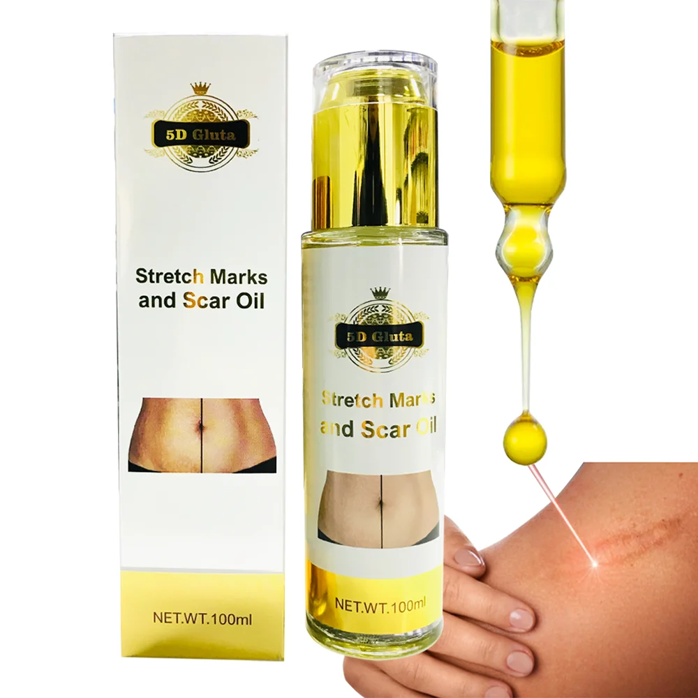 5D Gluta Stretch Mark Cream Organic Natural Skin Firming Removes Scar Postpartum Repair Scar Stretch Marks Removal Oil