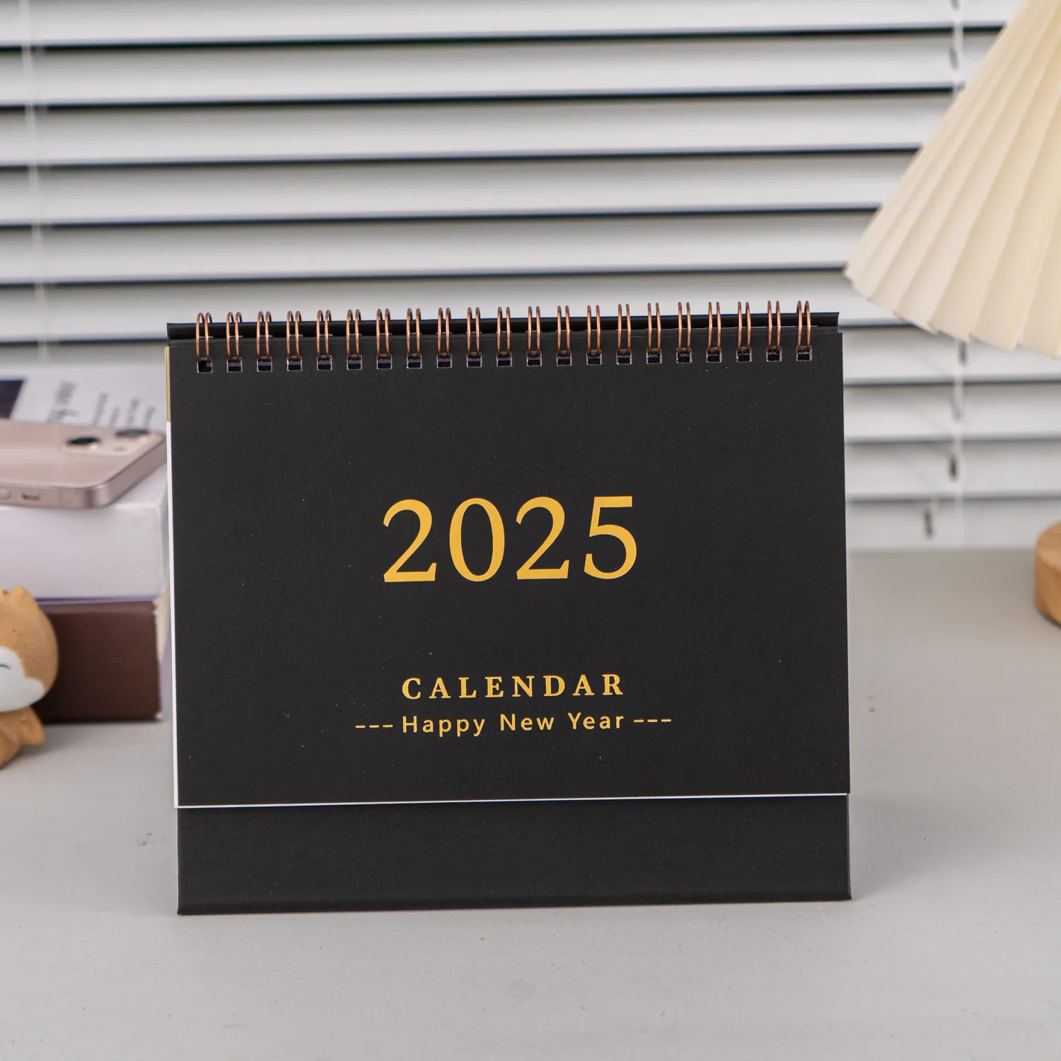 Custom Calendar Paper Spiral Monthly Undated Stand Flip Table Desk Top Paper Calendar