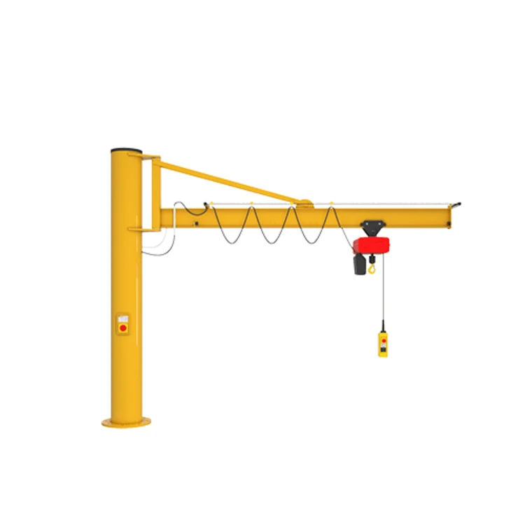 3 ton 360 degree rotation electric foundation mounted slewing jib crane manufacturer
