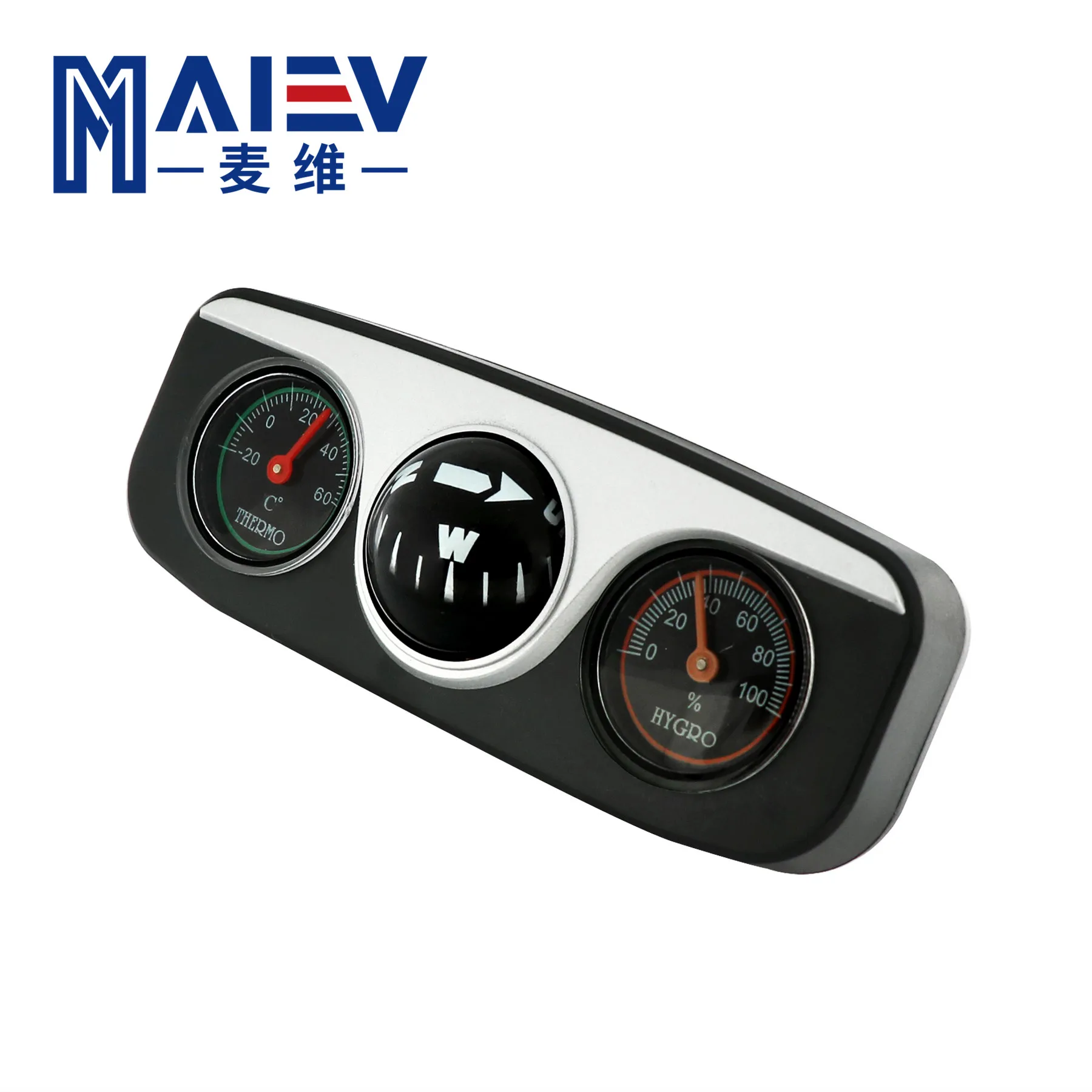 3 in 1 Car Vehicle Dashboard Thermometer Hygrometer Navigation Camping Hiking Compass