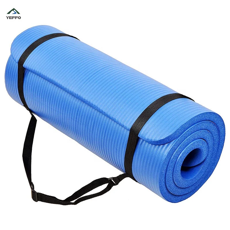 Health and Fitness 1/2-InchExtra Thick 71-Inch Long NBR Comfort Foam Yoga Mat for Exercise, Yoga, and Pilates