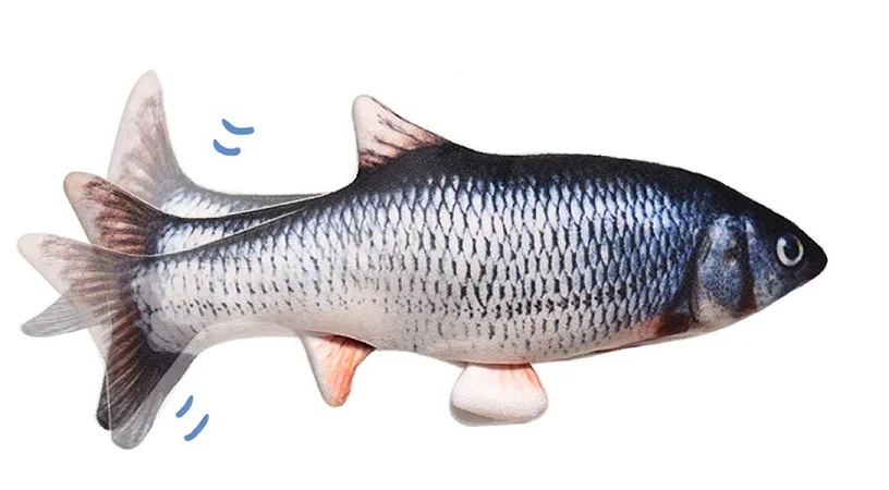 Hot Selling Electric Cotton-Made Motion Kitten Toy, Interactive Fish Cat Toy for Cat Exercise Realistic Floppy Fish Cat Toy