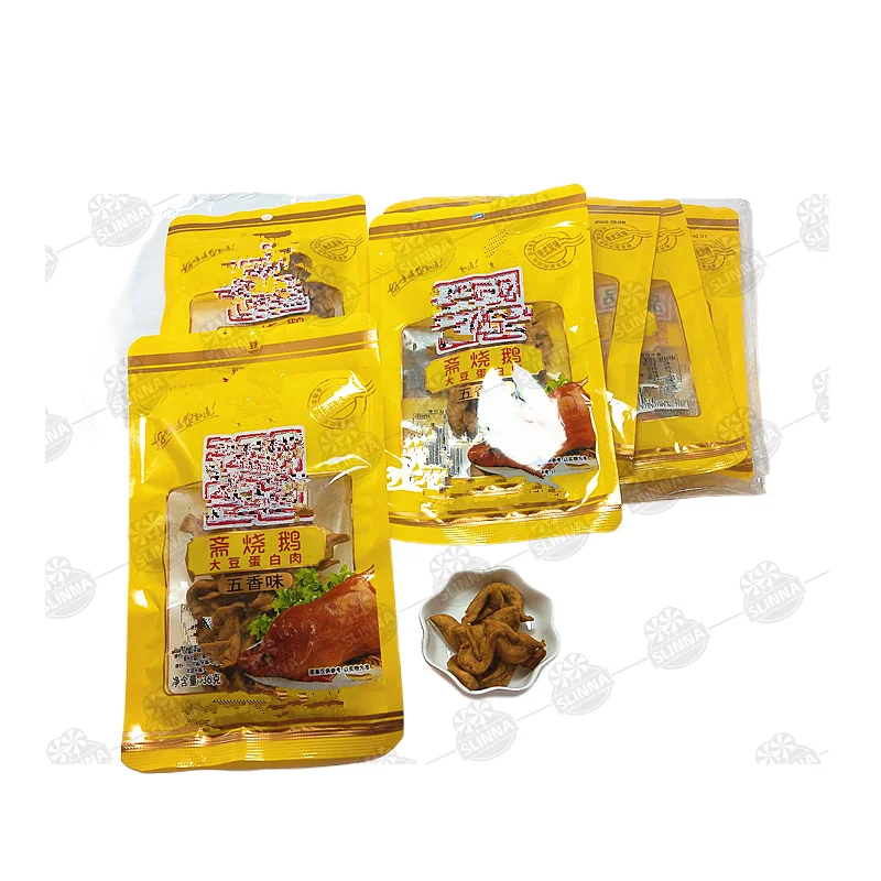 Hot selling halal spiced flavor roasted goose flavor dried bean slices leisure snacks food Fresh and Preserved in Bulk Bags
