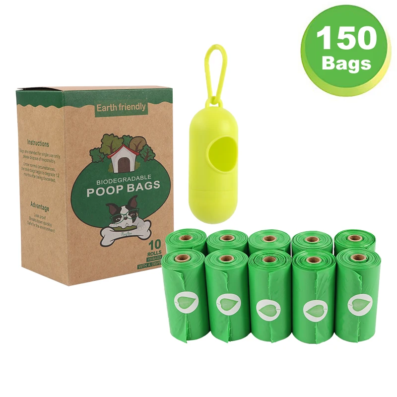 
Pet supplies Custom Printed Biodegradable Dog Poop Bags with a dispenser 