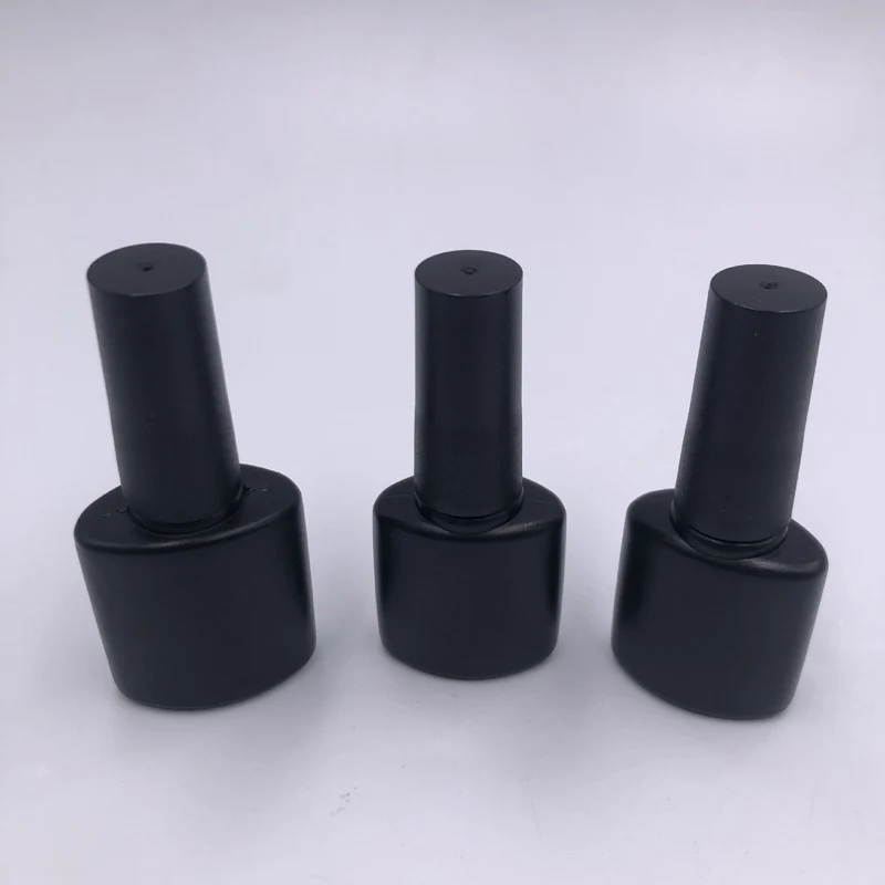 Color Coating Uv Nail Gel Polish Bottles Customized Shape Nail Polish Bottle White 8ml 15ml Glass White Black Screen Printing