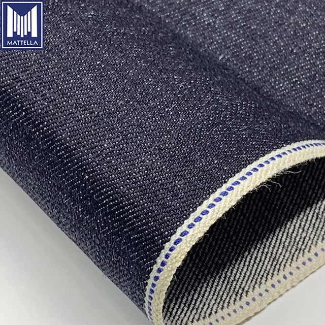 100% Cotton vintage raw material 14oz heavy weight japanese selvedge denim fabric for men women lady jeans jackets