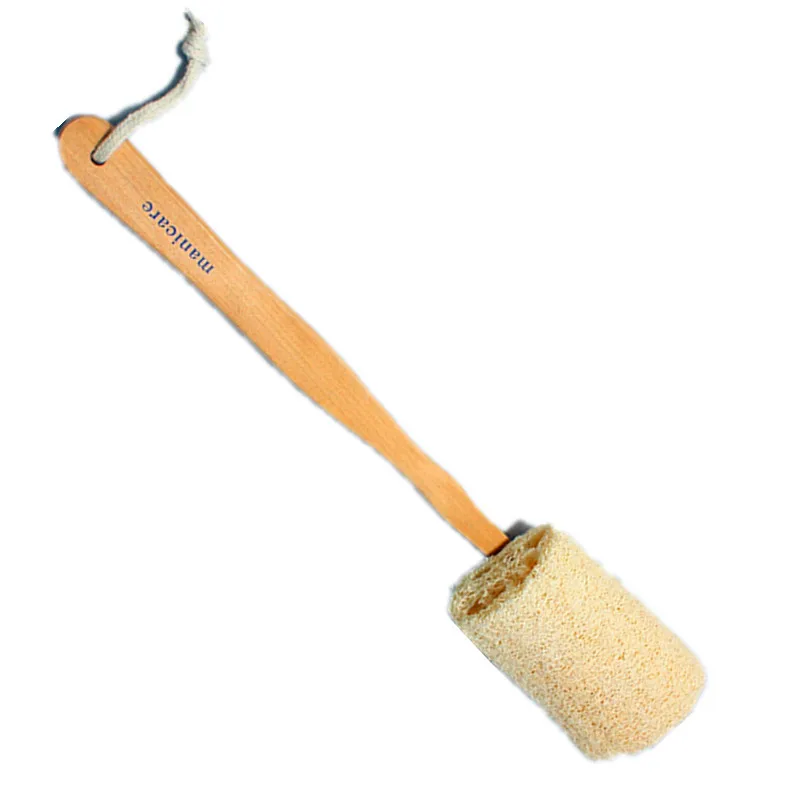Bath Supplies Back Sponge Back Scrub Brush Long Handle Scrub Brush Exfoliation Glove Exfoliating Sponges Wood Body Brush Natural