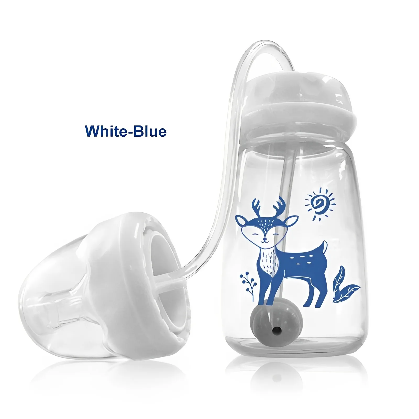 Wholesale New Design Anti-colic Gravity Ball Hand Free Milk Bottle Food Grade Silicone Durable Baby Feeding Bottle