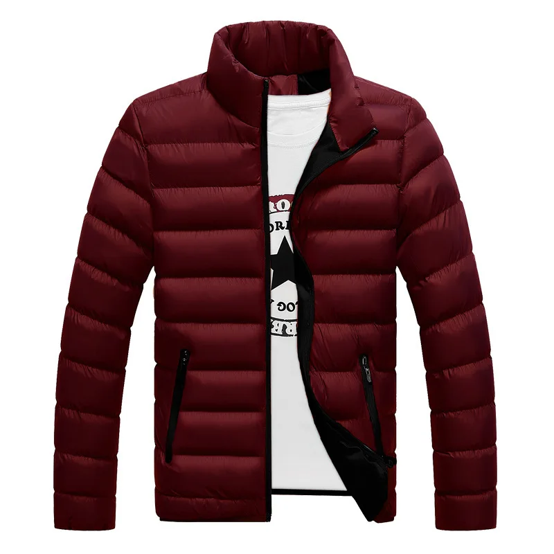New Arrival Solid Color Warm Thick Casual Outwear Coat Winter Jacket Men