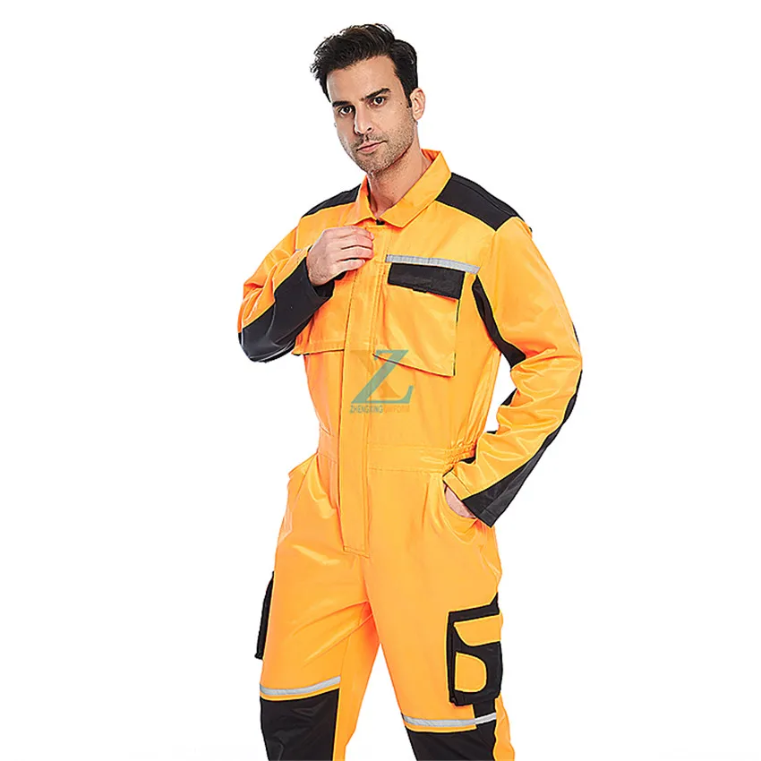 100% Cotton Fireproof Construction Workwear Protective Overall For Man