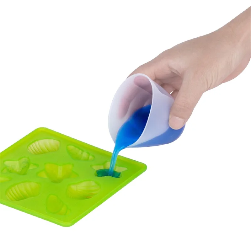 Shenzhen Manufacture New Design Bpa Free Colorful Safe Non-toxic Soft Silicone Measuring Cups 100ml