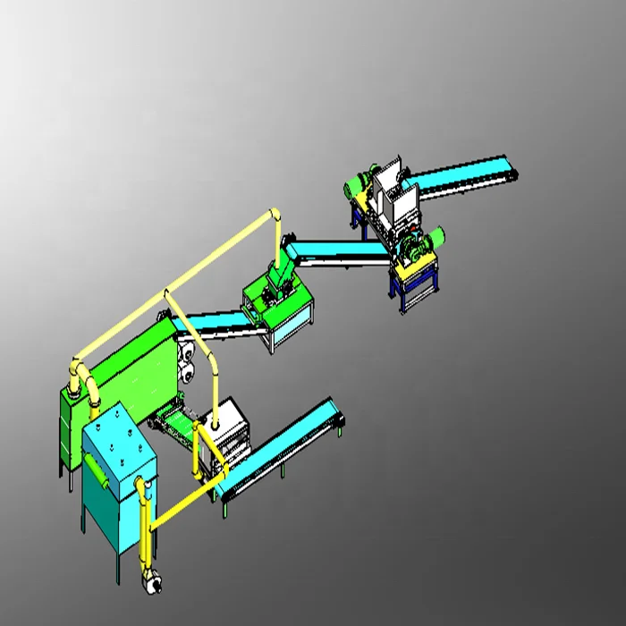 
1000kg/h scrap AC radiators recycling machine separate copper and aluminum 