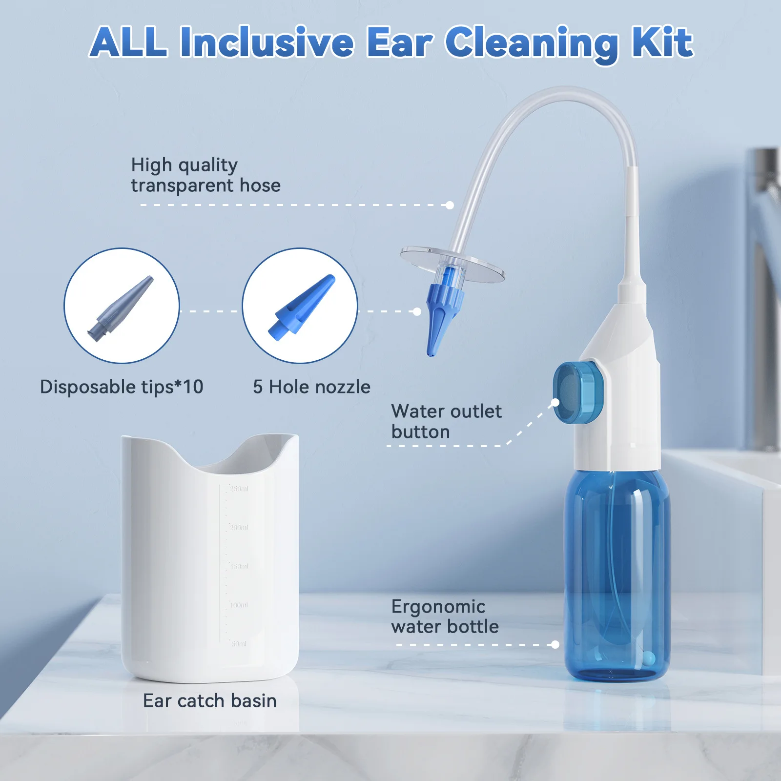 Portable E10 Ear Cleaning Device Ear Washing Cleaner Punch Ear Wax Removal Kit