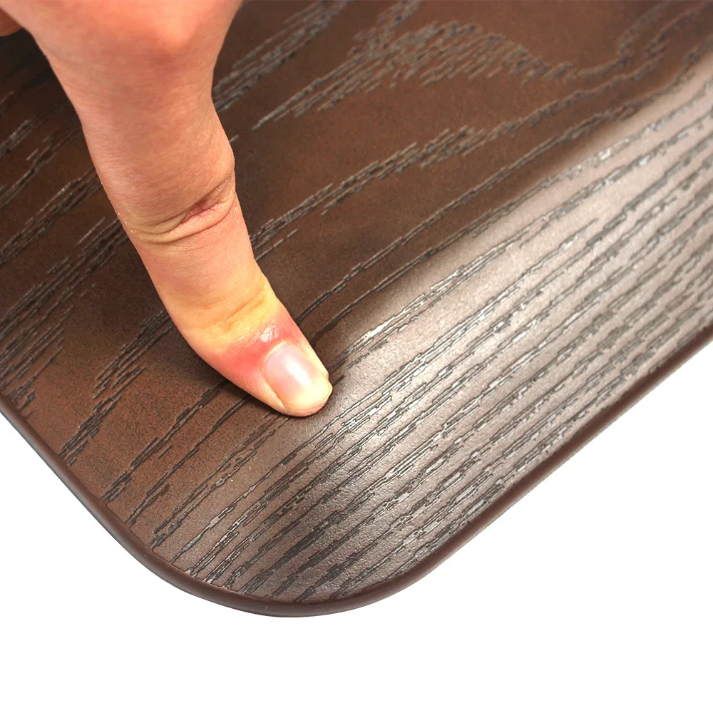 Wholesale customization anti-fatigue faux wood grain floor mat