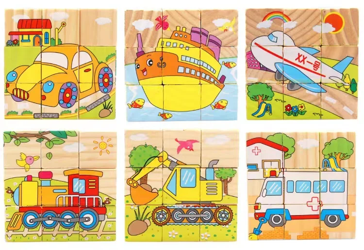 Six Sides Draw For Kids Brain Game Wooden Super 3D Puzzle