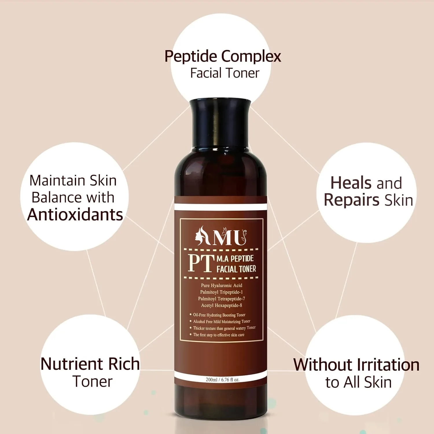 Customized Logo Deep Wrinkles Enhance Skin Elasticity Anti-aging Multi Collagen Peptide Toner