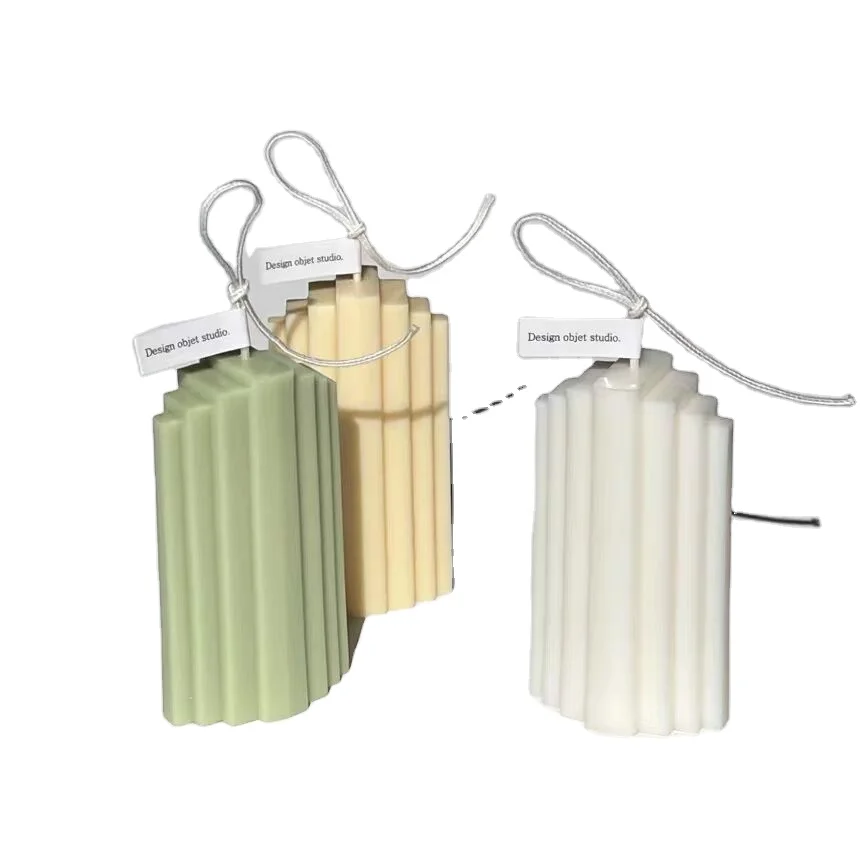 Low MOQ 3D Columnar candle Pillar candle  bright and eye-catching addition to any home dinner table candle