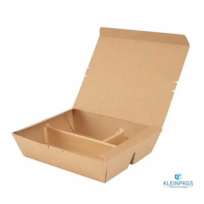 China Wholesale Fast Paper Box Kraft Food Packaging With Lid And Dividers