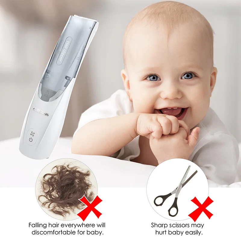 Home-use Low Noise Adjustable Baby Hair Cutter Electric Vacuum Hair Suck Clipper for Men Child