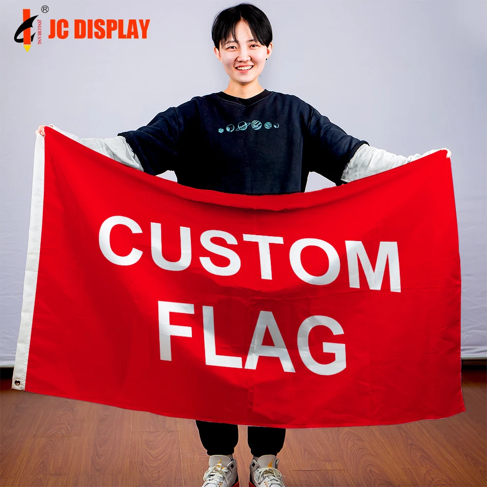 Country Flag 100%polyester Custom Design Print Your Logo Banner Flag Professional Large Screen Printed Custom Flags