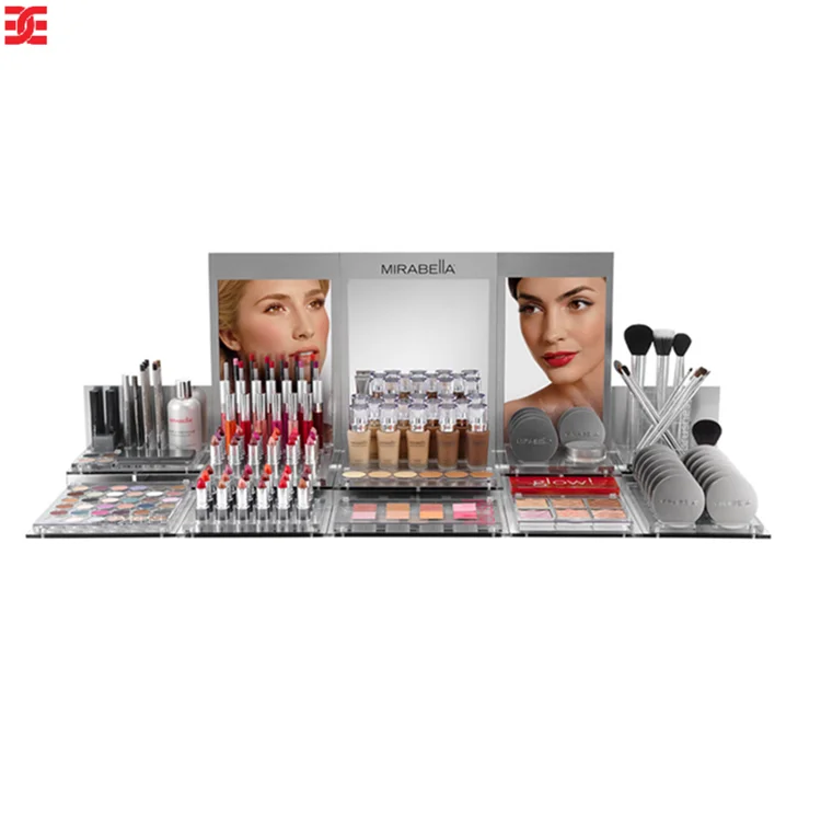 EXCEL Fashionable style Cosmetic Makeup Perfume Cosmetic Display Stand Advertising Led