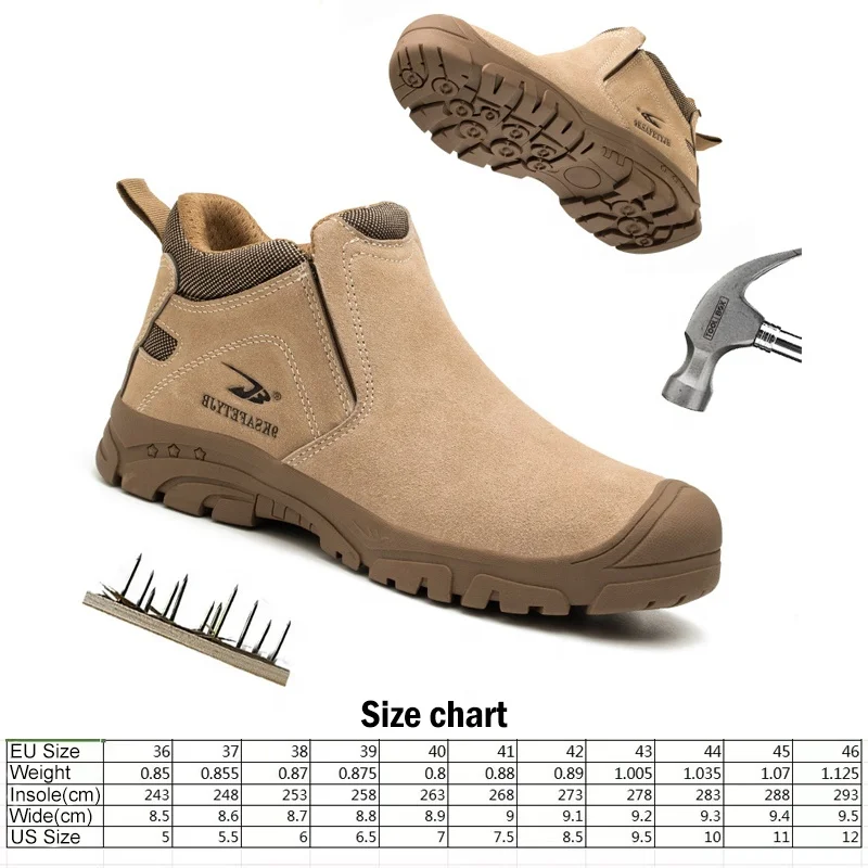 2024 Safety Shoes For Welding Safety Boots Shoes Leather Boot Steel Toe Work Safety Shoes For Men