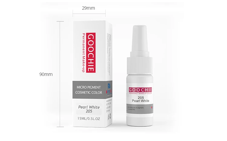 Goochie 15ml organic liquid based semi permanent makeup pigment cosmetic tattoo ink color