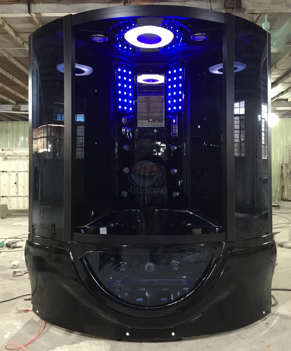 2 человека черный угол стекла ванная комната влажные Паровая душевая Ванна кабина в гостинице для дома