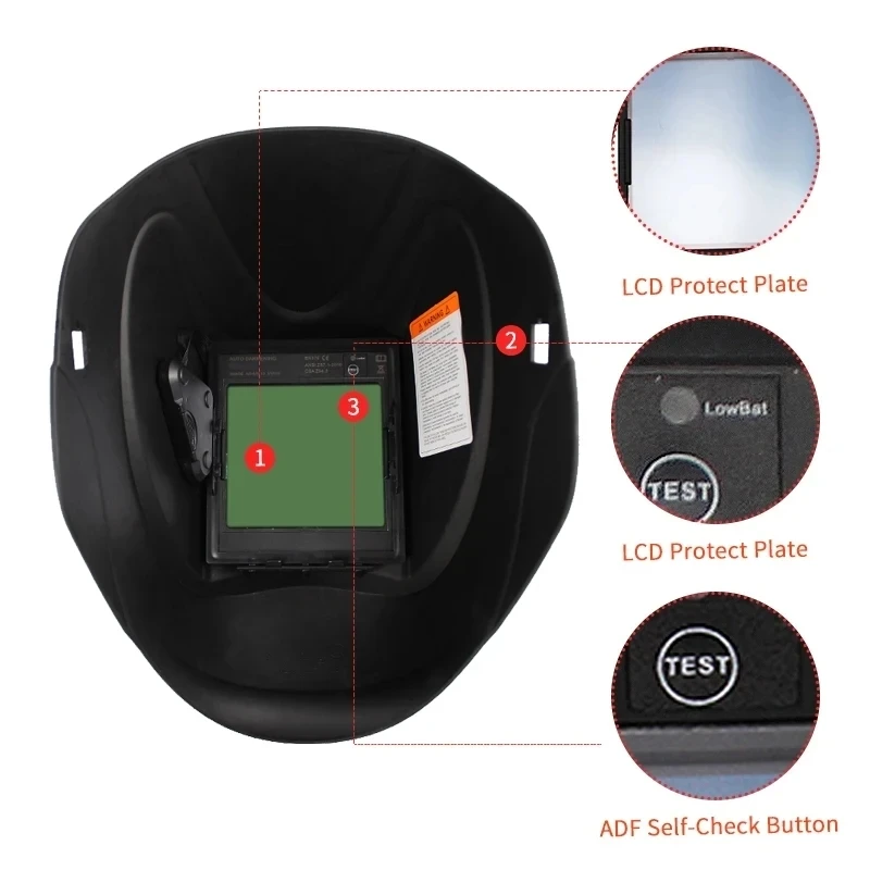 True color big view eara 4 arc sensor DIN5-DIN13 Solar auto darkening TIG MIG MMA welding mask/Large window true color clear