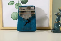 Factory Wooden Musical Instrument 17 keys Thumb Piano Handmade Thumb Piano For Beginners