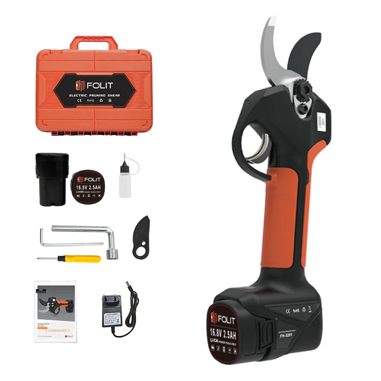Professional type FH-3201 32mm cutting range 16.8V SK5 blade electric pruner 2.5Ah battery power garden tools pruning shears