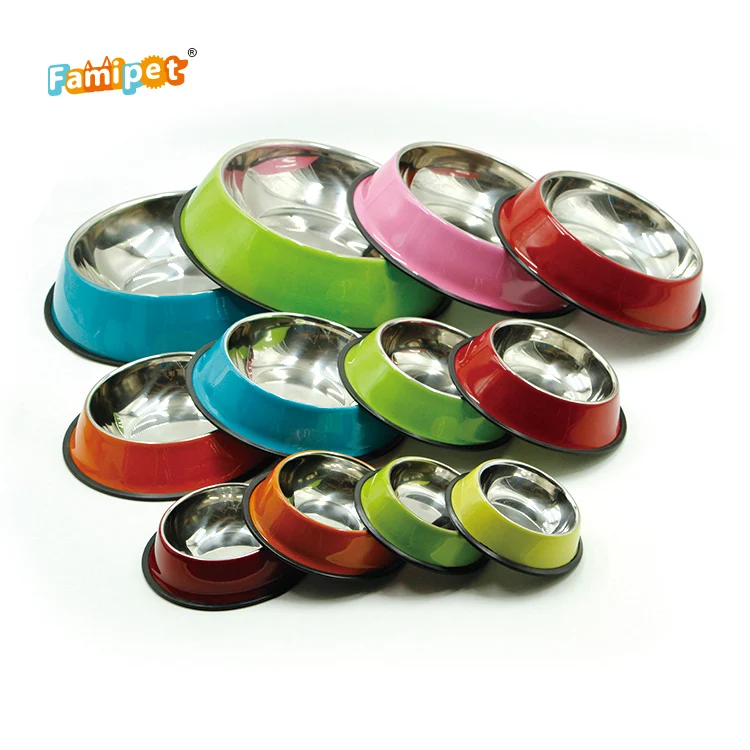  Dog Plate Pet Dish Professional Manufacture Wholesale Colorful Stainless Steel
