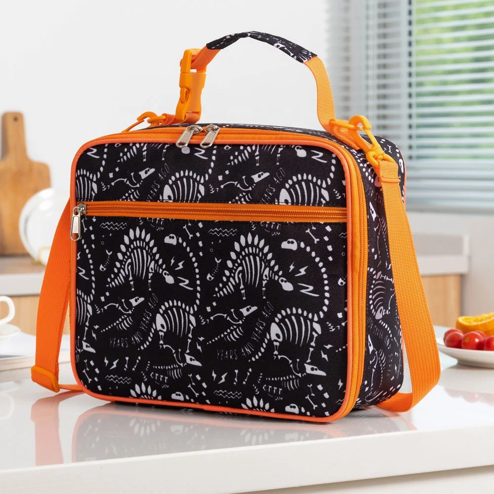 Wholesale 2023 Portable Reusable Fitness Cute printed School Travel Children Insulated Cooler Lunch Bag For Student