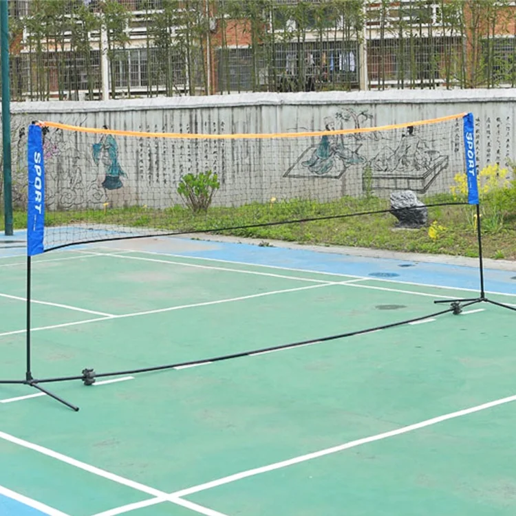 Сетка для бадминтона Pickleball регулируемая по высоте портативная сетка волейбола футбола игры на заднем дворе нейлоновая спортивная с рейками