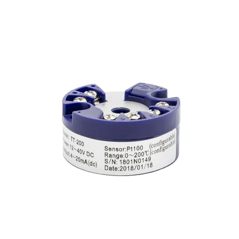 0-500ohm K J Pt100 4-20mA input selectable temperature transmitter