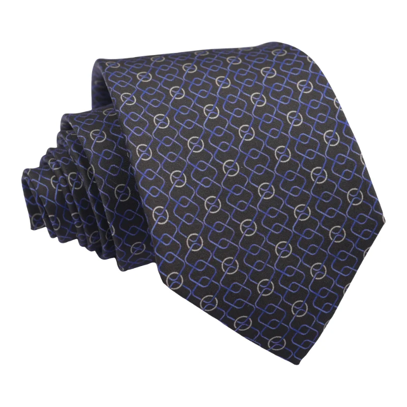 Luxury Custom Design Cravat Printed 7 Fold Silk Necktie