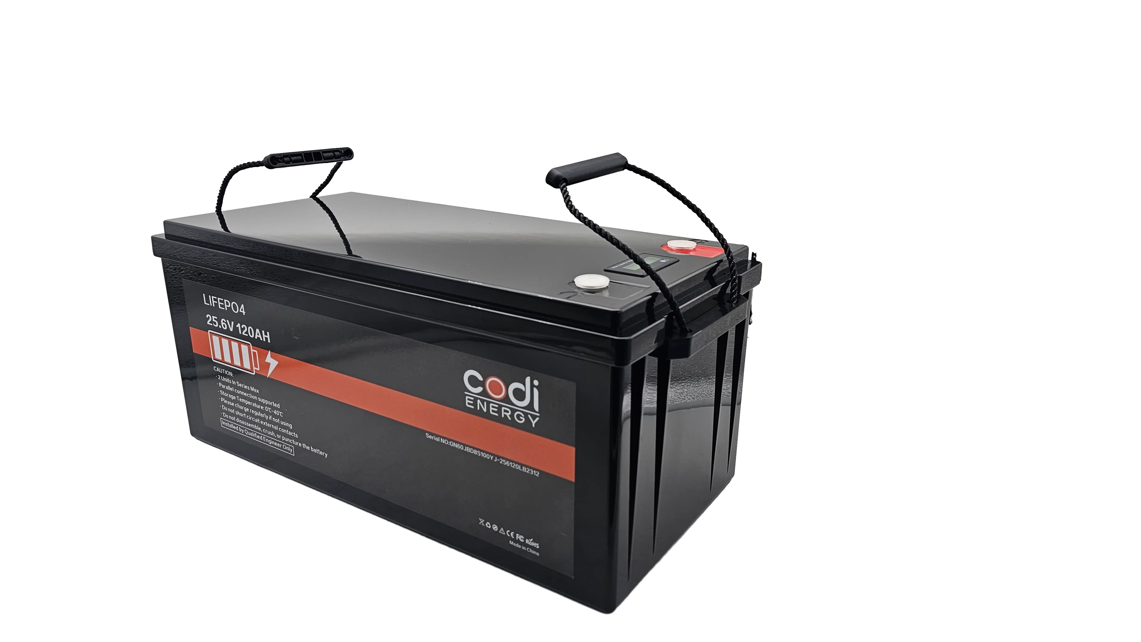 Lifepo4 battery solutions 25.6V 100AH 120AH home storage solar lithium battery 4000 times cycyle life max 4 units in series