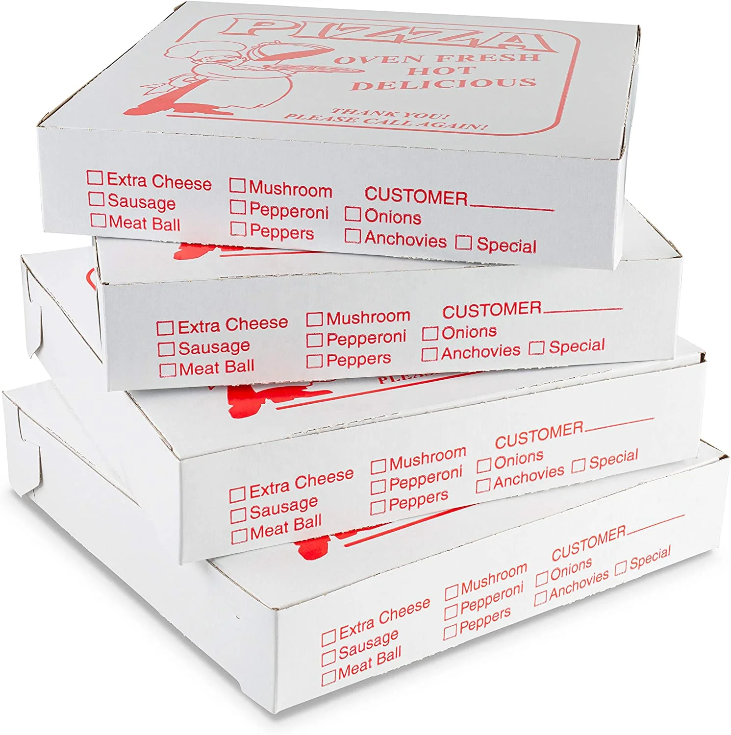 High-quality Corrugated Shipping Custom Logo Printing Recycle Food Boxes Custom Paper Packaging Box for Fresh Pizza Box