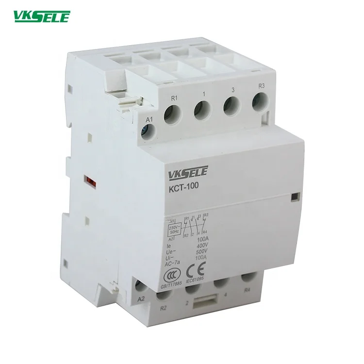 Weikesen KCT-100 100A 4P 4NO 4NC 2NO2NC модульный контактор переменного тока 12V 24V 48V 110V 220V 230V магнитный