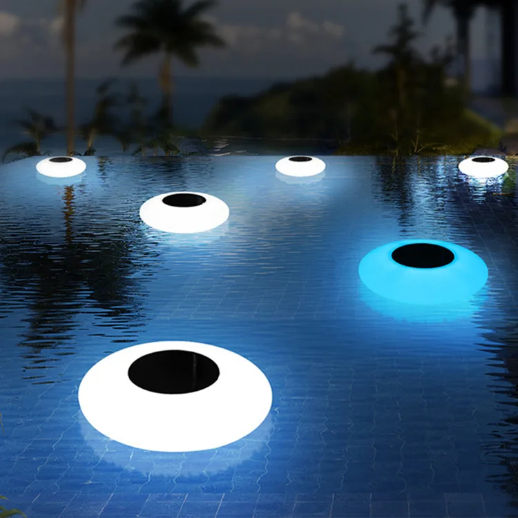New Solar Water Float Lamp Pool Lamp Outdoor Waterproof LED Lamp Colorful LED Luminous swimming Pool Lights