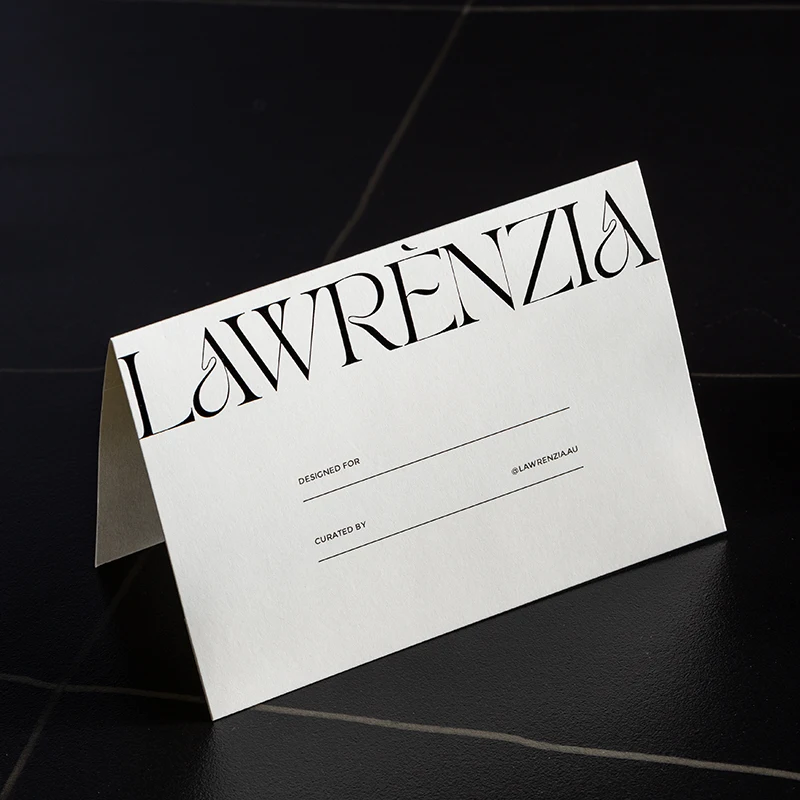 Custom stylish embossed cards texture paper wedding invitation folding cards black foil printing wedding menu card