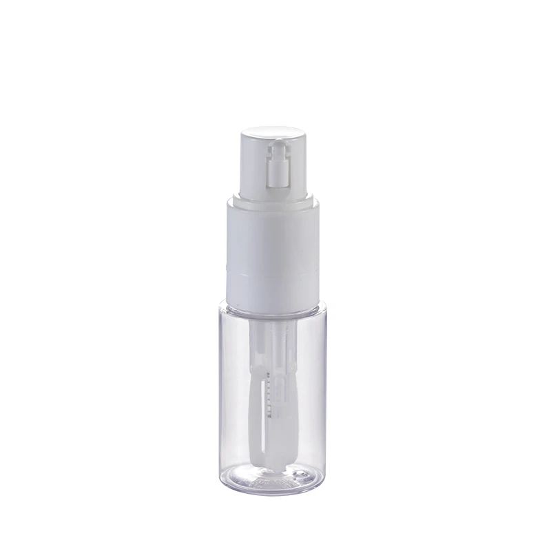 Hot Selling 35ml Empty Clear Small Plastic Powder Pump Spray Bottle for Glitter
