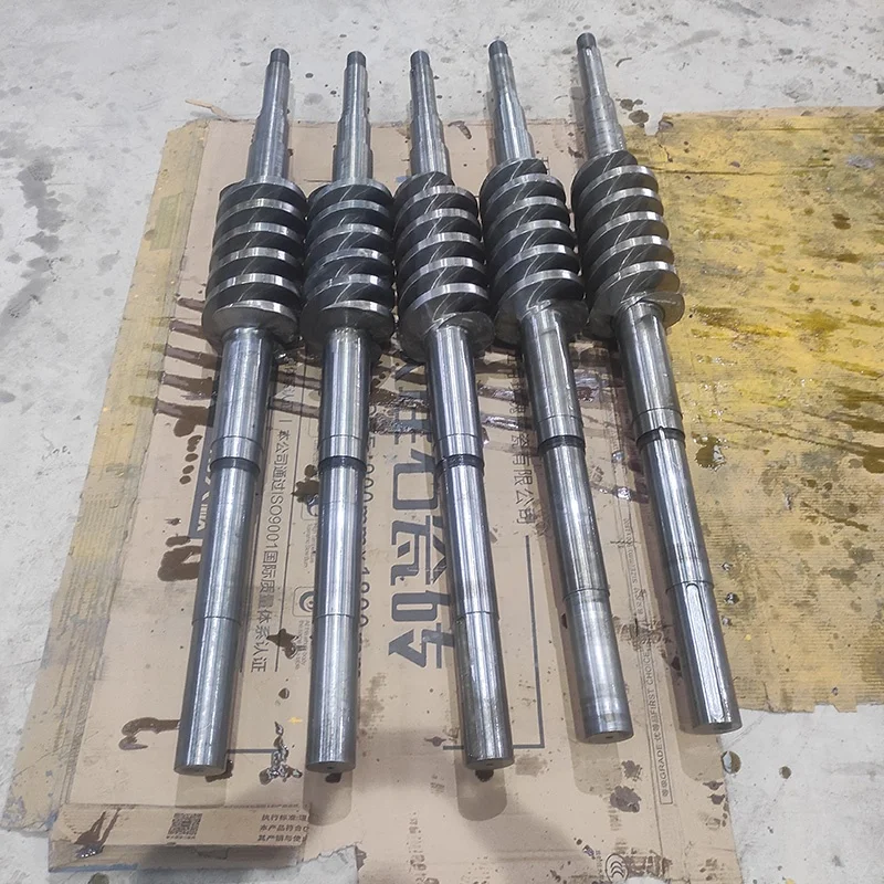 Large gearbox drive cast iron worm gear worm shaft
