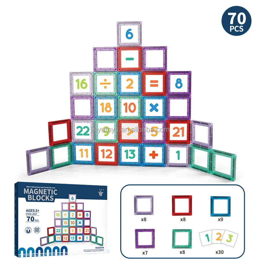 Factory  Custom Toddler early learning educational toy kids abc alphabet block for children Magnetic Tiles Building Block Bricks