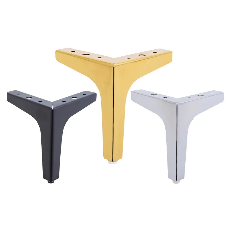 triangle Y shape oblique metal sofa leg in foshan for furniture sofa legs bed feet with 120mm sofa leg